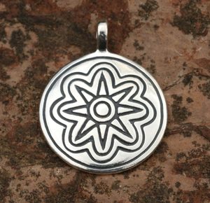 BRONZE AGE SUN III, pendentif en argent