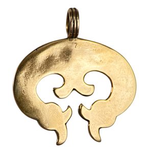 VELKOMORAVSKÁ LUNICE, Nitra, pendant, bronze garnet