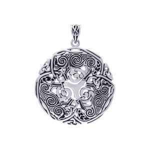 CELTIC WOLF CIRCLE, pendant, sterling silver, 11 g