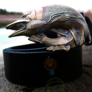 Pike, belt buckle, brass