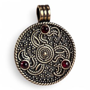 Anglo-Saxon Pendant, eagle heads, England, bronze