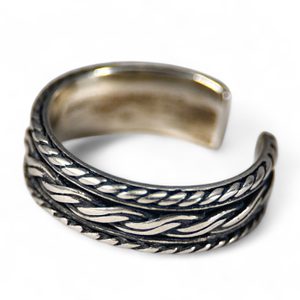 KNOTTED STERLING NORSE RING