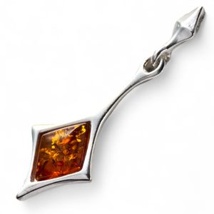 JASNA, amber, earrings, yellow, sterling silver