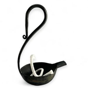 LAMPE À HUILE - forgée à la main