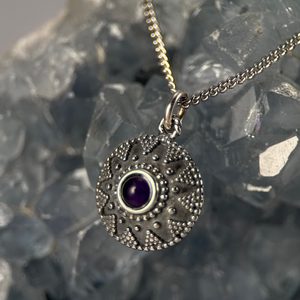 ISOLDA, amethyst, silver pendant