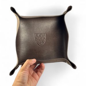 Leather Scrolling Dice Tray