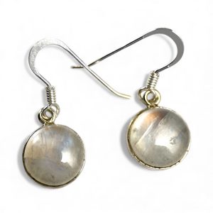 Rainbow silver moon earrings, Ag 925/1000