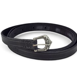 Viking leather belt Borre, black