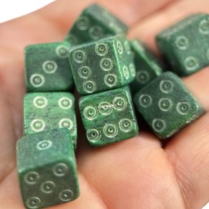 Dés romains en os - vert