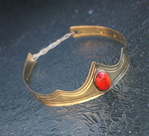GRACIA medieval crown - tiara with glass