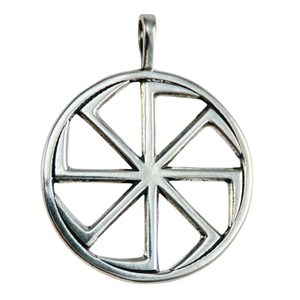 SLAVIC SUN WHEEL TALISMAN, silver Ag 925, pendant
