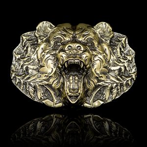 Belt buckle, Carpathian bear, brass