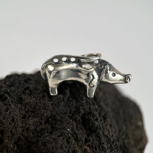 CELTIC BOAR, Tabor, Bohemia, pendant, sterling silver