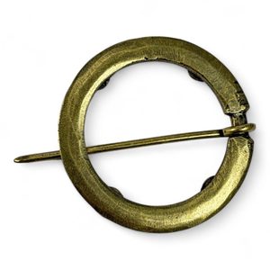 BORGIA, grande boucle de cape médiévale avec verre