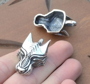 WARG, Nordischer Wolf, Anhänger Ag 925, 15g