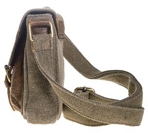 SHOULDER BAG WITH POCKETS, UNISEX, CANVAS, LEATHER - SACS EN LAINE{% if kategorie.adresa_nazvy[0] != zbozi.kategorie.nazev %} - PRODUITS EN LAINE{% endif %}