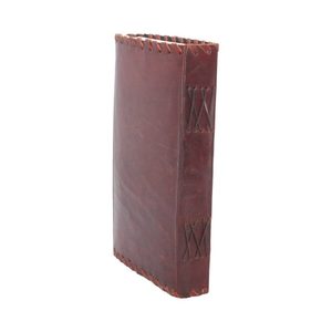 Leather notebook with lock 14 cm