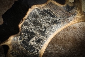 Cernunnos, celtique Dieu, gravée Antler