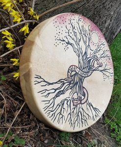 YGGDRASIL, SHAMANIC FRAME DRUM 40 CM - DRUMS, FLUTES{% if kategorie.adresa_nazvy[0] != zbozi.kategorie.nazev %} - DRUMS, FLUTES{% endif %}