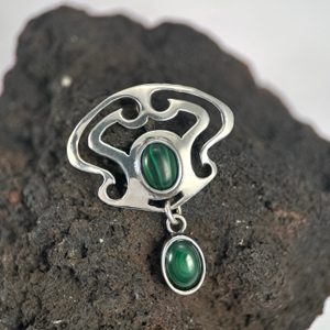 PARIS, Malachit, Silber-Anhänger Ag 925