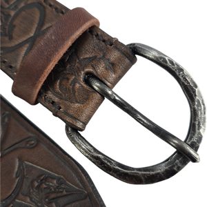 FISHING LEATHER BELT, handmade