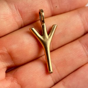 ALGIZ, bronze pendant