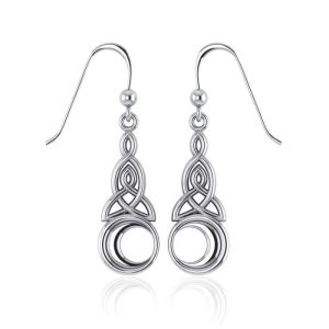 MOON, KNOTTED SILVER EARRINGS - EARRINGS{% if kategorie.adresa_nazvy[0] != zbozi.kategorie.nazev %} - SILVER JEWELLERY{% endif %}