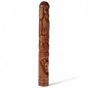 VELES, Slavic God of the Forest, carved statue