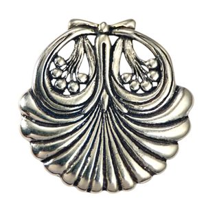 SHELL, Prague Art Nouveau, silver pendant
