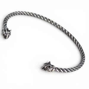CAT, celtic art, torques, sterling silver