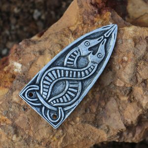 SLEIPNIR, Viking Strap End, zinc - silver col.