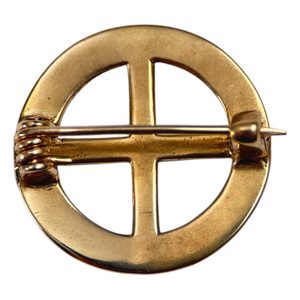 SUN CROSS, bronze brooch