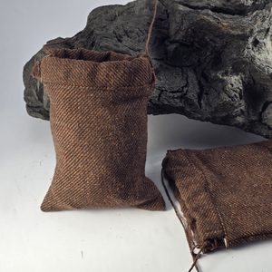 Medieval woollen bag lined with linen
