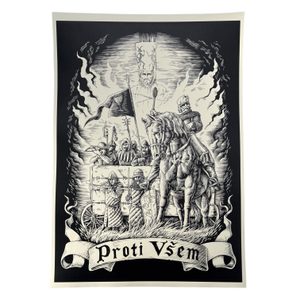 Jan Žižka, handmade paper, A3