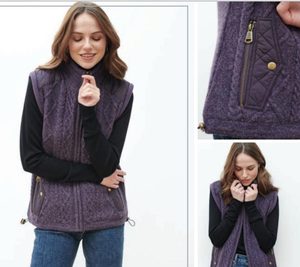 ARAN WOMEN'S COUNTRY LIFE BODY WARMER - WOOLEN SWEATERS AND VESTS{% if kategorie.adresa_nazvy[0] != zbozi.kategorie.nazev %} - WOOLEN PRODUCTS, IRELAND{% endif %}