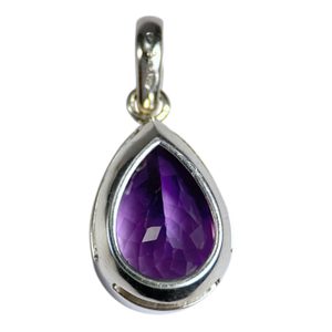 LYRA, silver pendant, amethyst Ag 925/1000 XL stone