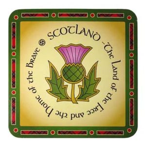 Wooden coaster Scotland the Brave