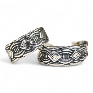 VIKING RING adjustable, Borre style, silver 925/1000
