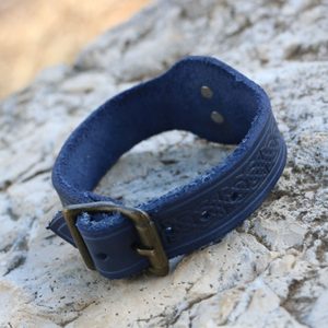 GRACIA leather bracelet with glass