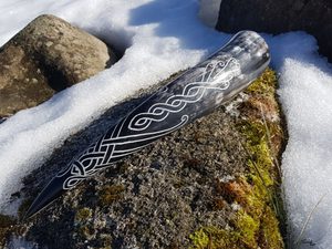 RAVEN, Crow, drinking horn