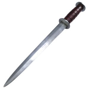 Rondel or Bollock dagger Praga, 14th century, blunt replica, brown