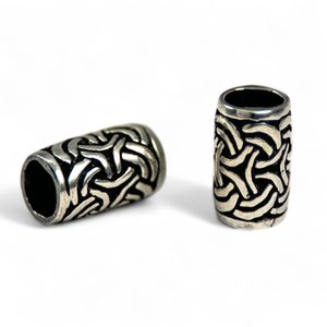 (Not Just) Beard Bead with Viking Knot, silver