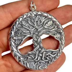 KELTISCHE EICHE heiliger Baum des Lebens Anhänger Silber 925, 27g