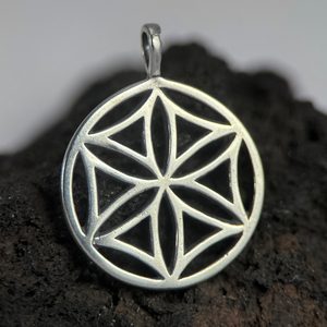 SUN FLOWER II, silver pendant