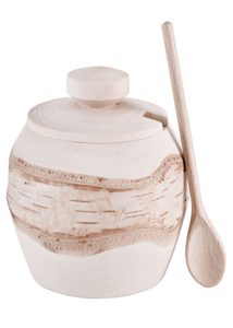 Birch box for salt and spoons