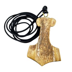 Thor's hammer, pendant, carved, horn