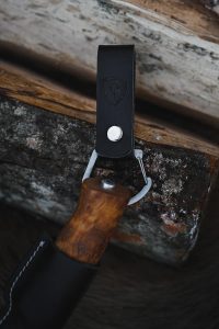 HELLE, Gürtelclip für Messerscheide, braun