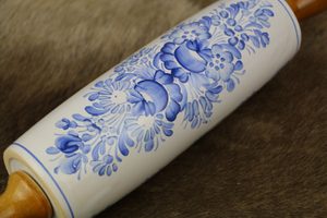 Rolling-Pin hand painted Bohemian ceramics