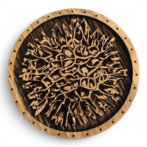 Boîte en bois pour moldavites avec fermeture magnétique