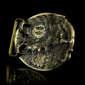 Drakkar, belt buckle, brass